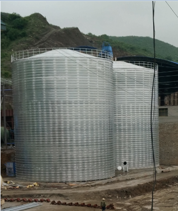 尖峰镇粮食钢板仓的安装全过程不用热焊接